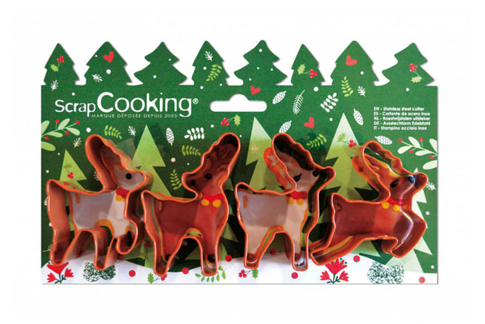 4 emporte-pièces Scrapcooking en inox - Élans