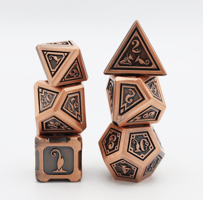 Alchemist Metals Copper RPG Dice Set