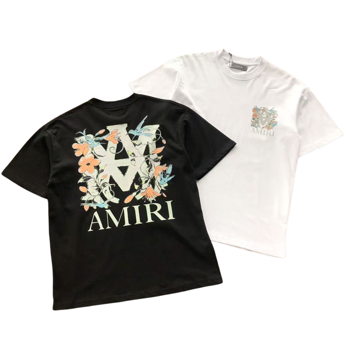 AMIRI Floral Logo-Print (T-Shirt)