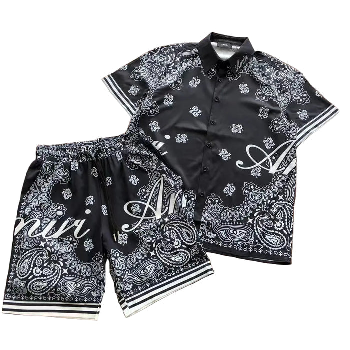 Amiri Paisley Knit Set (bandana style) T-Shirt & Shorta