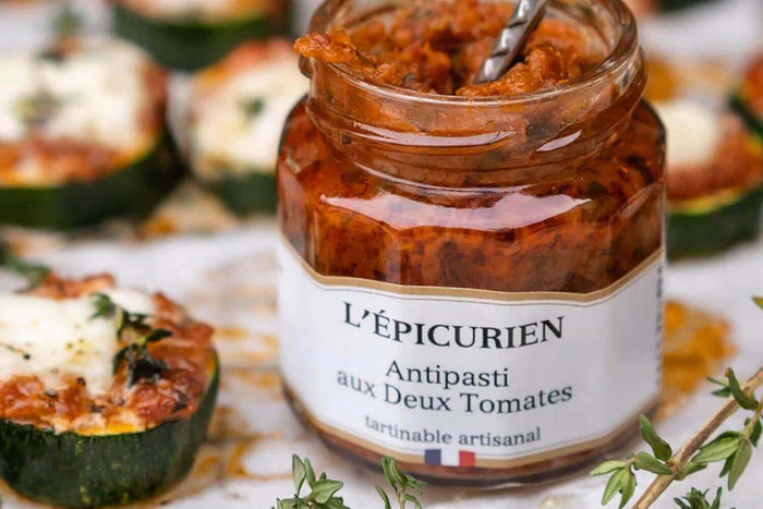 Antipasti aux Deux Tomates artisanal L'Épicurien fabriqué en France 100g