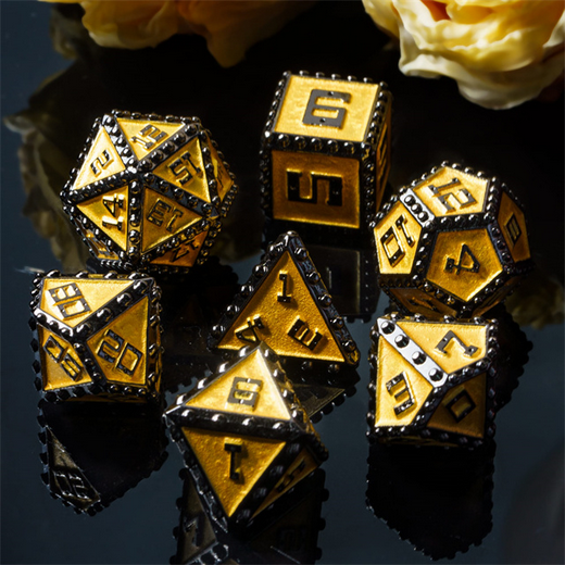 Bannerless Brigandine Armor RPG Metal Dice Set