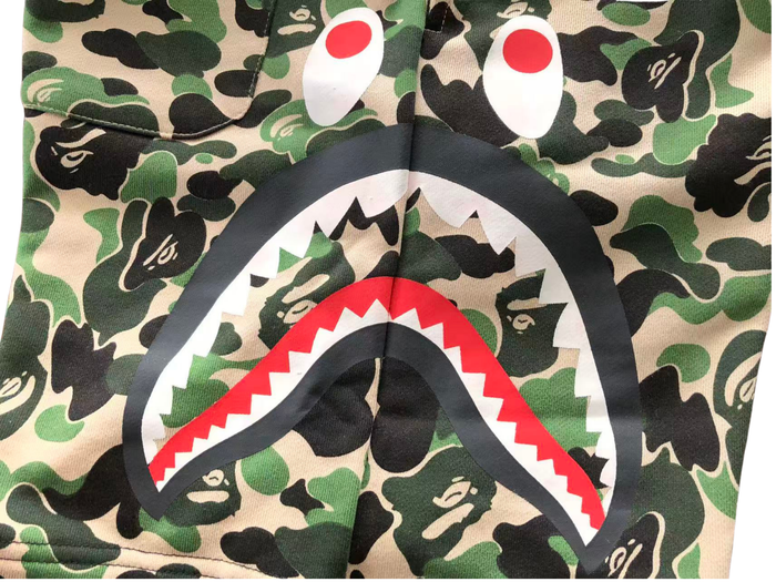 BAPE Color Camo Shark Split Shorts 3 Variants