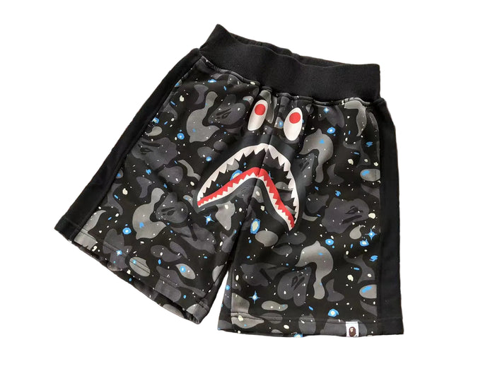 BAPE Space Camo Shark Sweat Shorts