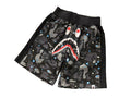 BAPE Space Camo Shark Sweat Shorts