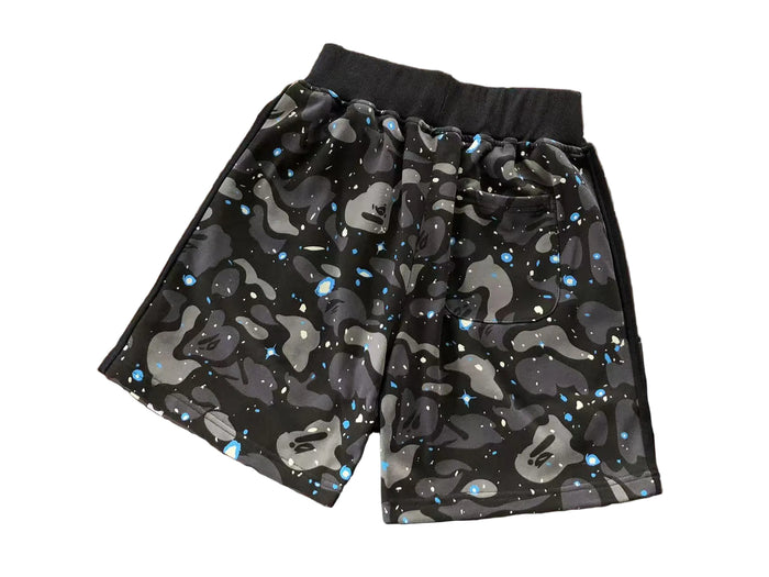 BAPE Space Camo Shark Sweat Shorts