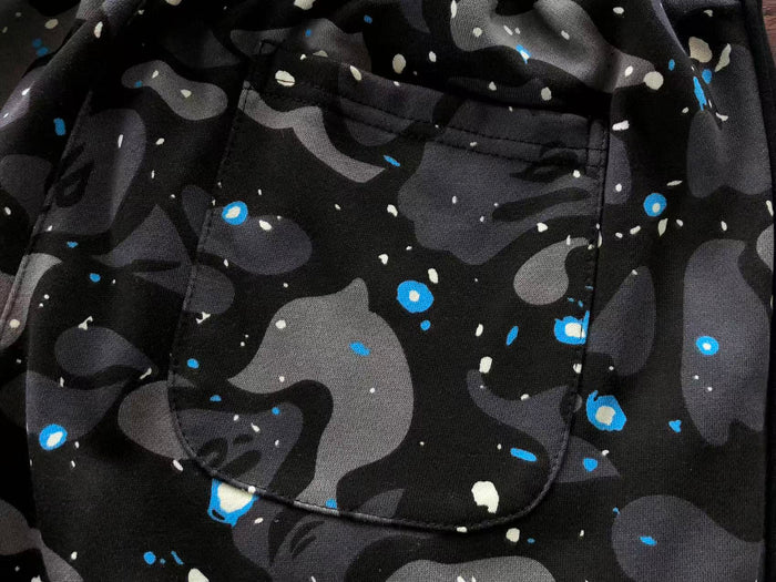 BAPE Space Camo Shark Sweat Shorts