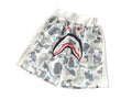 BAPE White Sace Camo Shark Sweat Shorts
