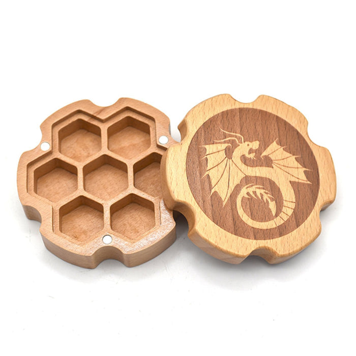 Beech Wood Dice Box Hex