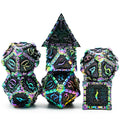 Black Rainbow Metal RPG Dice Set