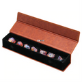 Brown Leatherette Magnetic Dice Vault