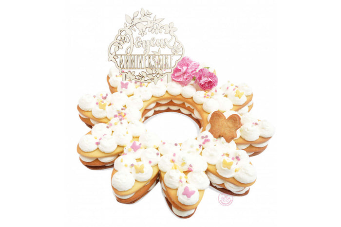 Cake topper "Joyeux Anniversaire" Scrapcooking en bois