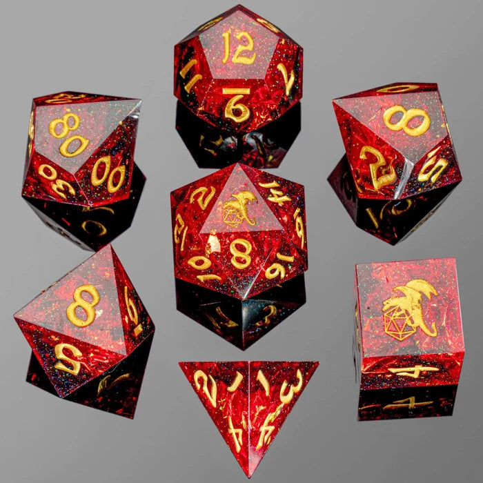 Captured Magic Hand Sanded Edge Resin – Red