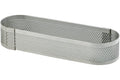 Cercle à tarte oblong perforé 14x5x2cm en inox