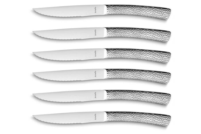 Coffret 6 couteaux à steak Amefa Bongo XL tout inox