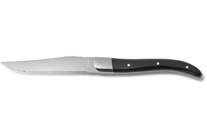 Coffret bois 6 couteaux à steak Comas ACR Noir acier inox 13/0