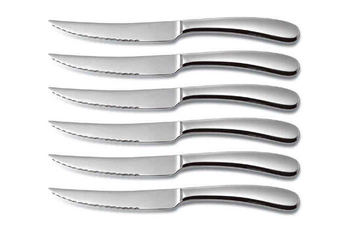 Coffret bois 6 couteaux à steak Comas Sutil acier inox 13/0