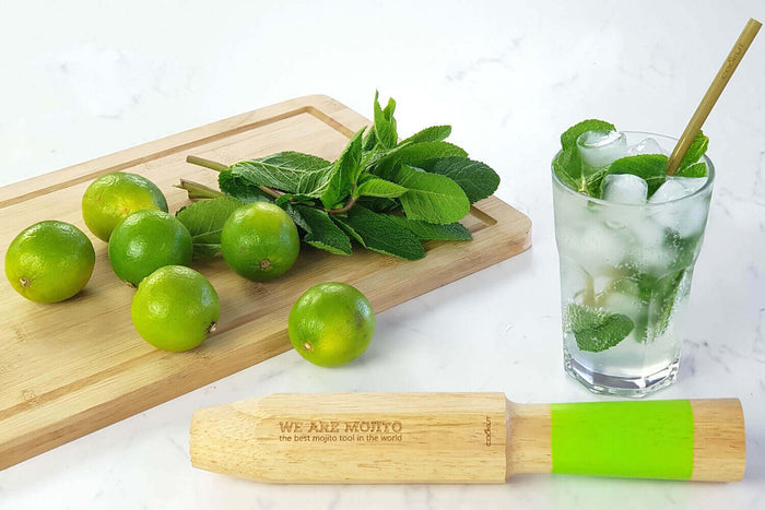 Coffret cadeau Cookut spécial mojito 1 pilon + 2 pailles en verre + 1 livre de recettes
