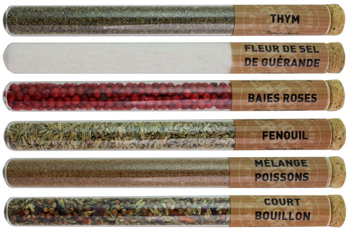 Coffret d'épices Le Monde en Tube Poissons et Crustacés 6 saveurs