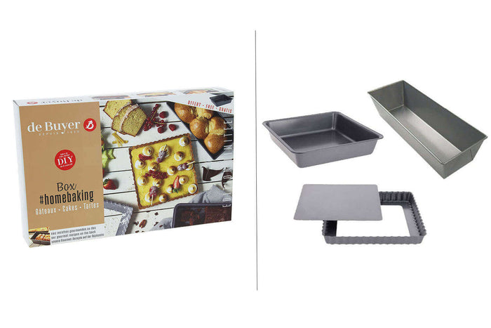 Coffret gâteau cake tarte De Buyer Homebaking 3 pièces