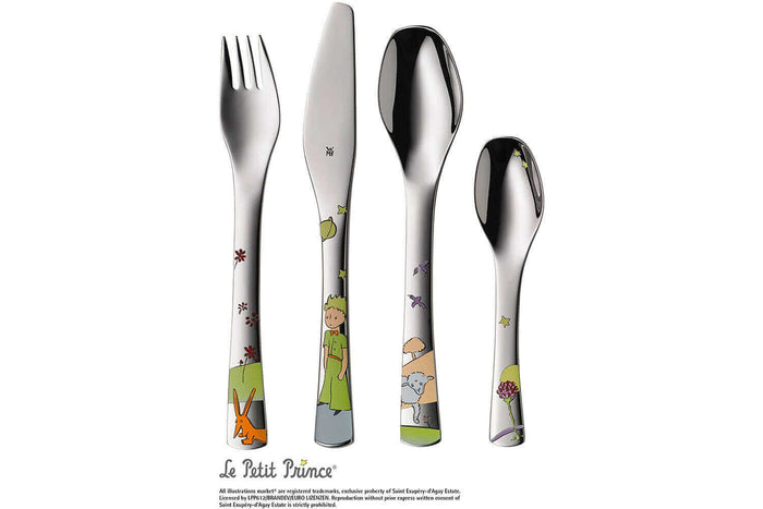Coffret repas enfant WMF Le Petit Prince acier inox 18/10 et porcelaine