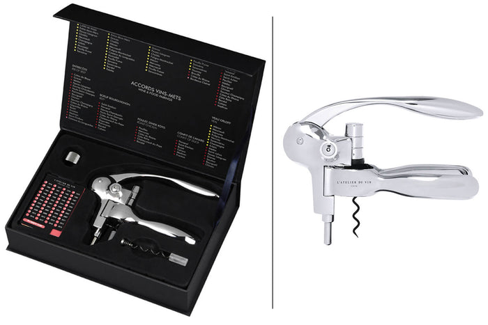 Coffret tire bouchon L'Atelier du vin Oeno Box Sommelier métal chromé