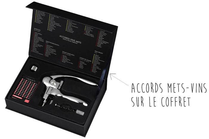 Coffret tire bouchon L'Atelier du vin Oeno Box Sommelier métal chromé