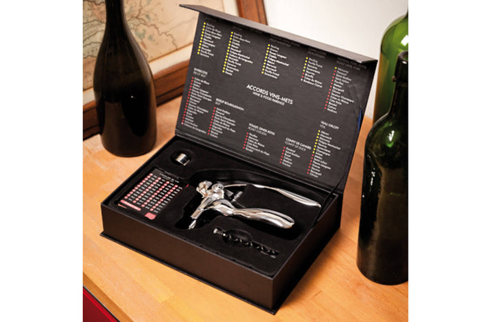 Coffret tire bouchon L'Atelier du vin Oeno Box Sommelier métal chromé