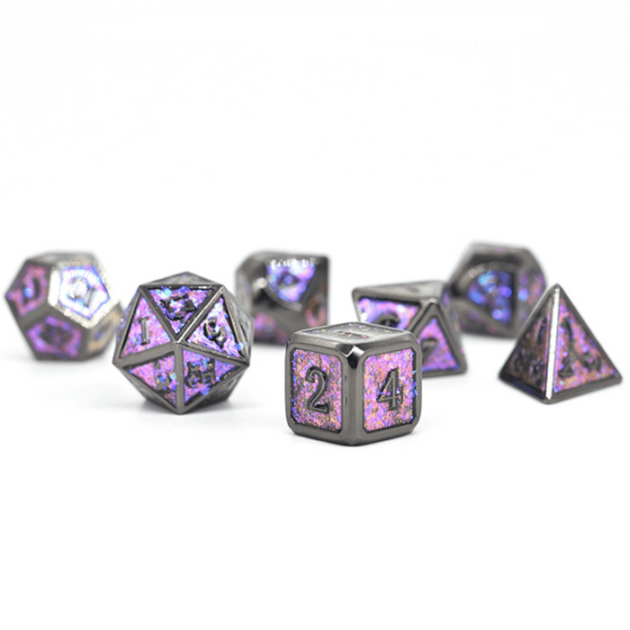 Color Shifting: Night Sky Metal RPG Dice Set
