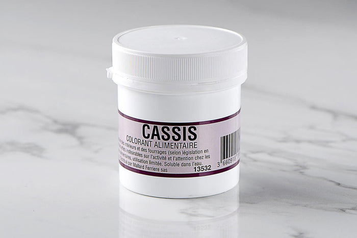 Colorant poudre concentré hydrosoluble cassis 20g