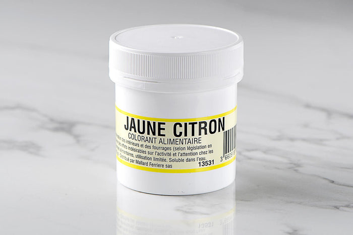 Colorant poudre concentré hydrosoluble jaune citron 20g