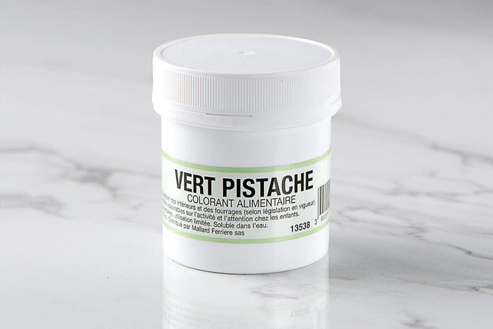 Colorant poudre concentré hydrosoluble vert pistache 20g