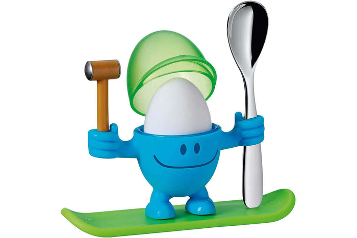 Coquetier enfant WMF McEgg bleu avec cuillère