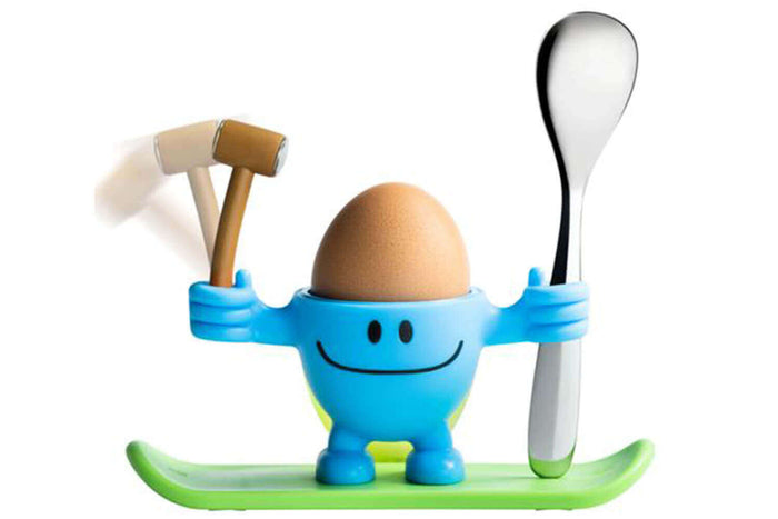 Coquetier enfant WMF McEgg bleu avec cuillère