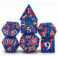 Coral Reef Dragon Scale RPG Metal Dice Set