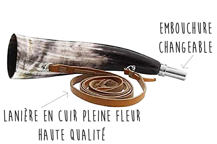 Corne d'appel Elless ronde cintrée corne de vache 27cm