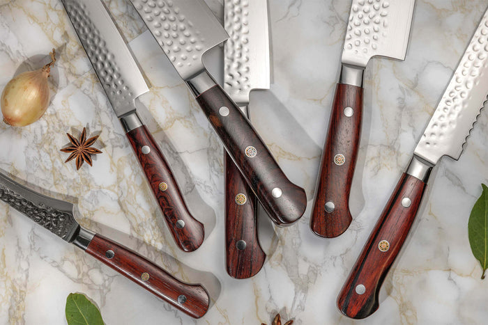 Couteau de chef Fukito Rosewood Damas 67 couches 21cm