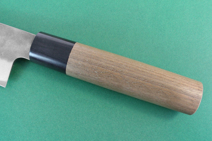 Couteau de chef japonais artisanal Wusaki Nakata BS2 21cm manche en noyer