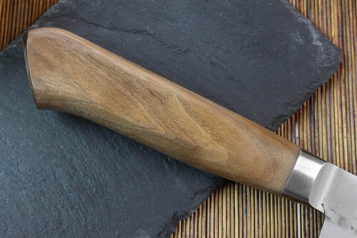 Couteau de chef japonais artisanal Wusaki Nogami BS2 18cm manche noyer