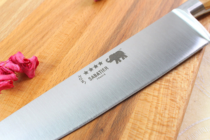 Couteau de chef Sabatier Éléphant Idéal Forgé 20cm manche en olivier