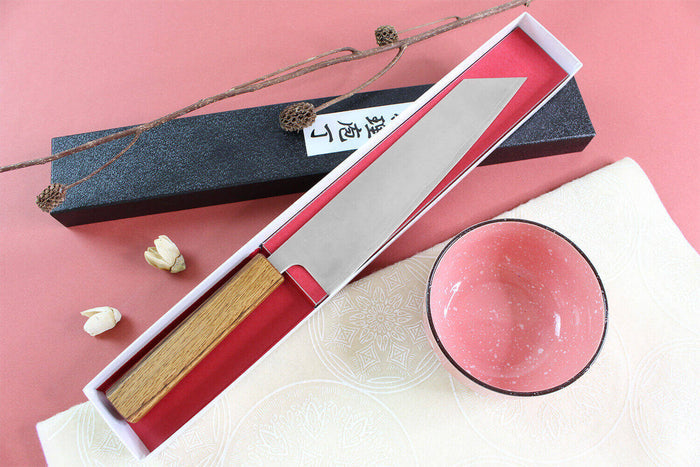 Couteau kiritsuke japonais artisanal Wusaki Migaki G3 21cm