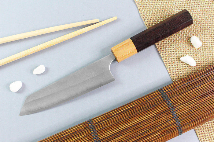 Couteau ko-bunka japonais artisanal Yoshimi Kato AS Nashiji 13,5cm