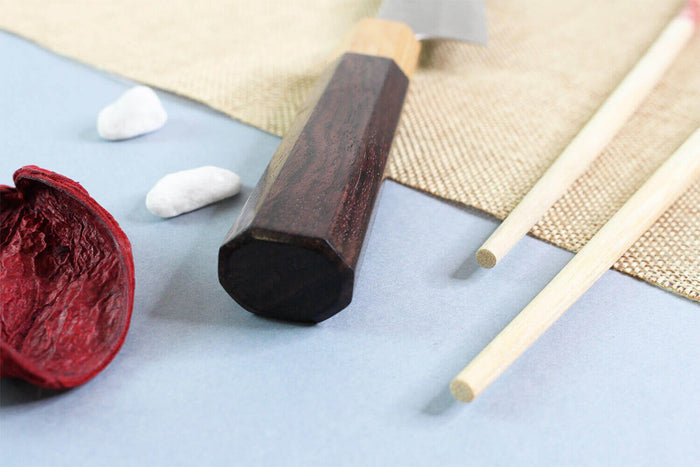 Couteau ko-bunka japonais artisanal Yoshimi Kato AS Nashiji 13,5cm