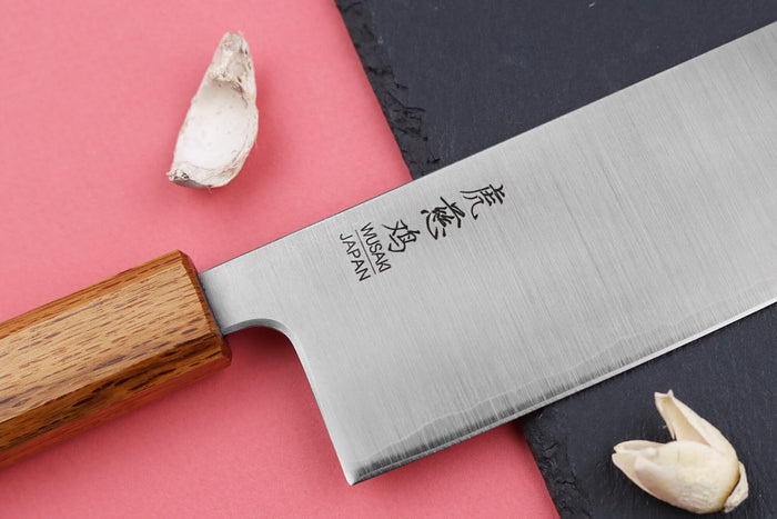 Couteau nakiri japonais artisanal Wusaki Migaki G3 16,5cm
