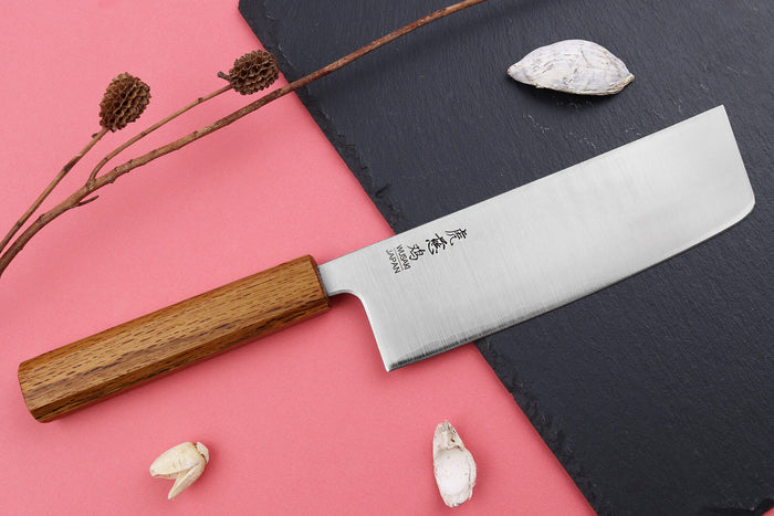 Couteau nakiri japonais artisanal Wusaki Migaki G3 16,5cm