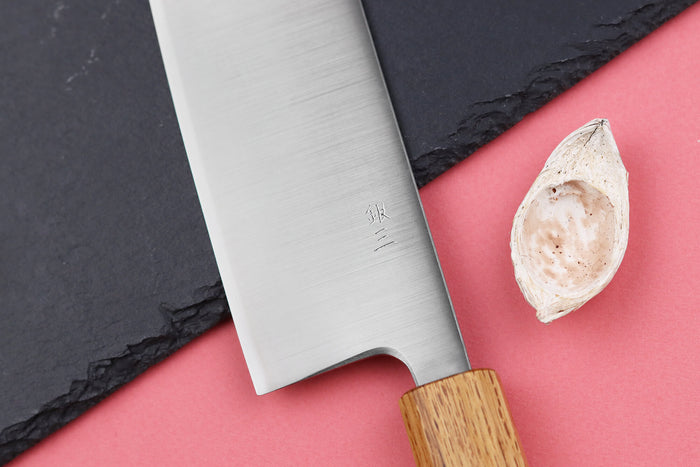Couteau nakiri japonais artisanal Wusaki Migaki G3 16,5cm