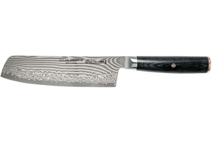 Couteau Nakiri japonais Miyabi 5000FCD lame 17cm damas 48 couches manche pakkawood