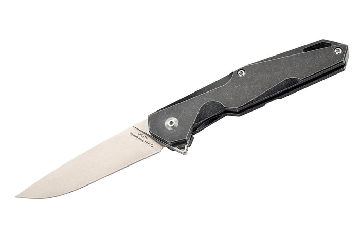 Couteau pliant Herbertz 533312 manche style épuré en titane noir 12,3cm