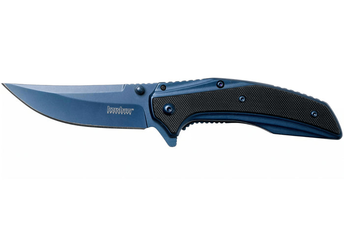 Couteau pliant Kershaw Outright KS.8320 manche en acier/G10 bleu 11,1cm