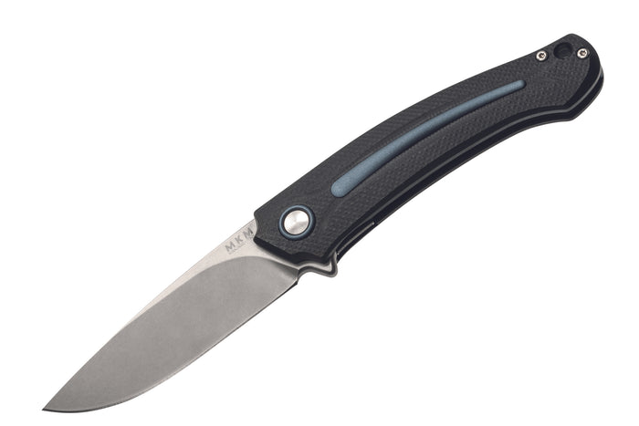 Couteau pliant MKM Arvenis By FOX Knives MK.FX01MGGY manche en G10 noir/Alu gris 12cm+ étui